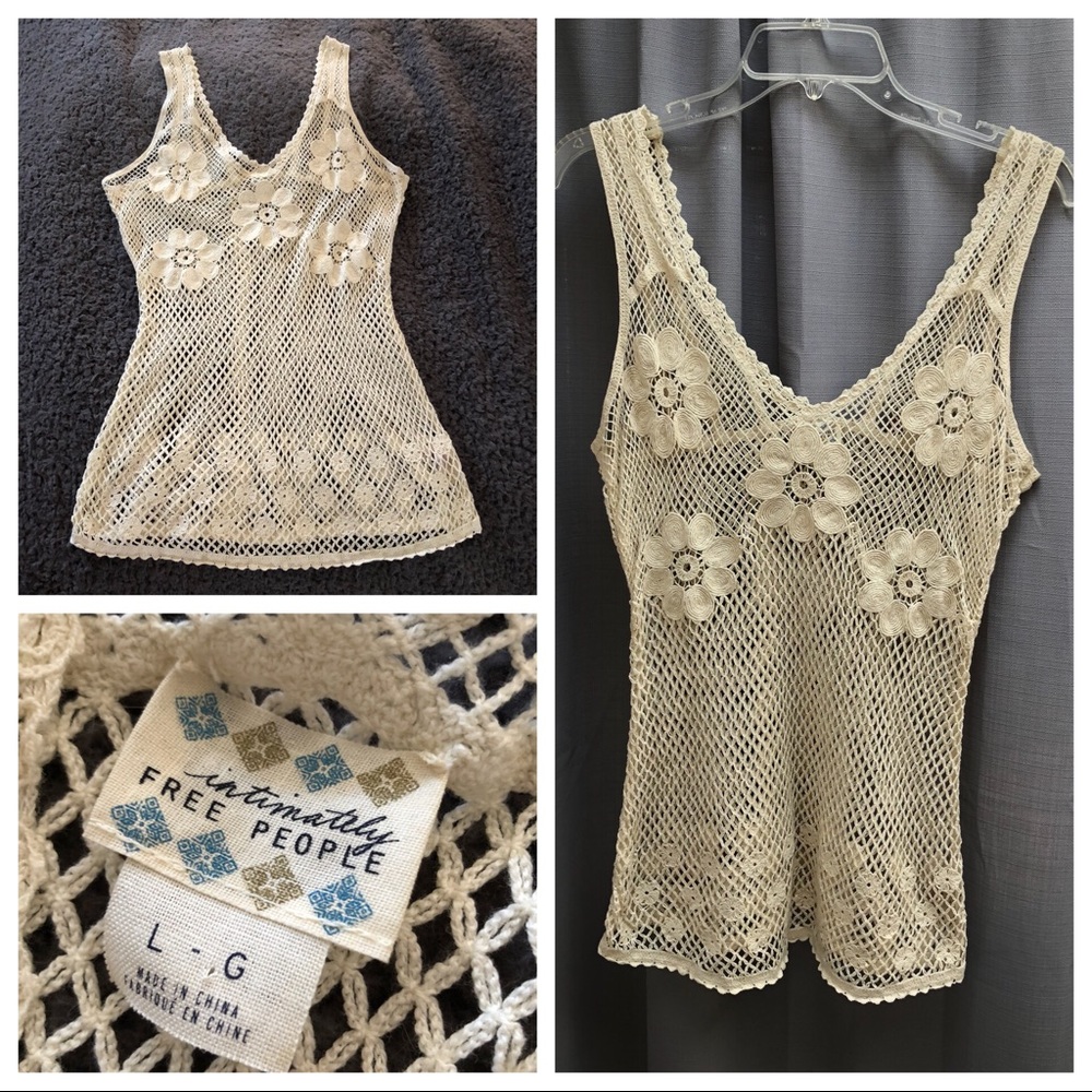 NWOT Crotchet Free People sleeveless top.l - Picture 2 of 2